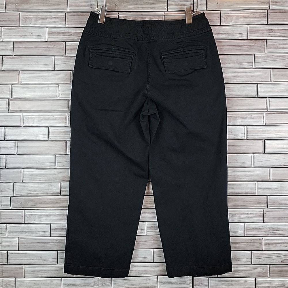 Liz Claiborne capris pant - Black Stretch Cotton Womens Size 4 - Picture 6 of 12